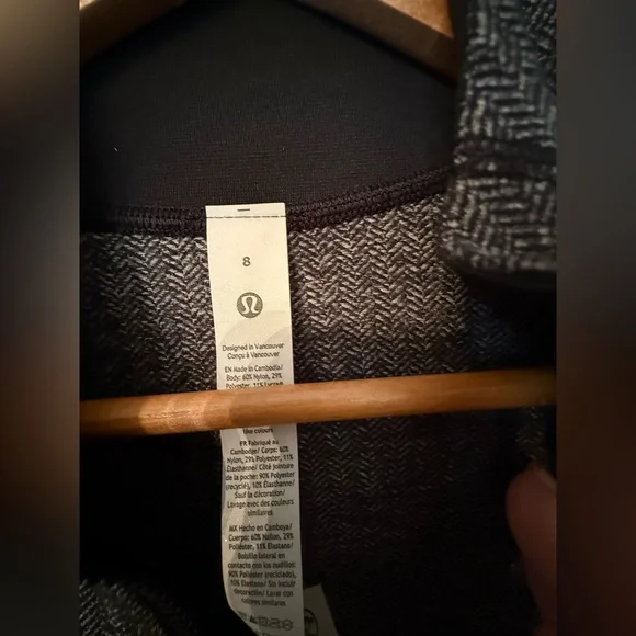 Define Jacket *Herringbone Heathered Deep Coal Black Size 8 Excellent Condition - Picture 3 of 5